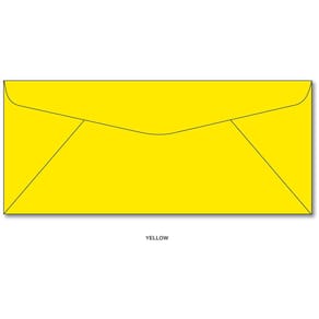 Envelopes comerciais S Impressão superfina em amarelo brilhante #10 25