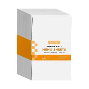 Memo Sheets S Superfine Printing Premium 32 libras Bond 3x5