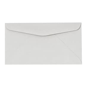 #6 3/4 envelopes regulares em cinza pastel - pacote com 500