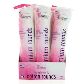 Algodão redondo Swisspers Premium hipoalergênico 900 unidades