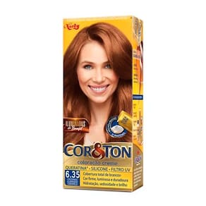Tintura Creme Cor&Ton Niely Castanho Iluminado Caramelo 6.35