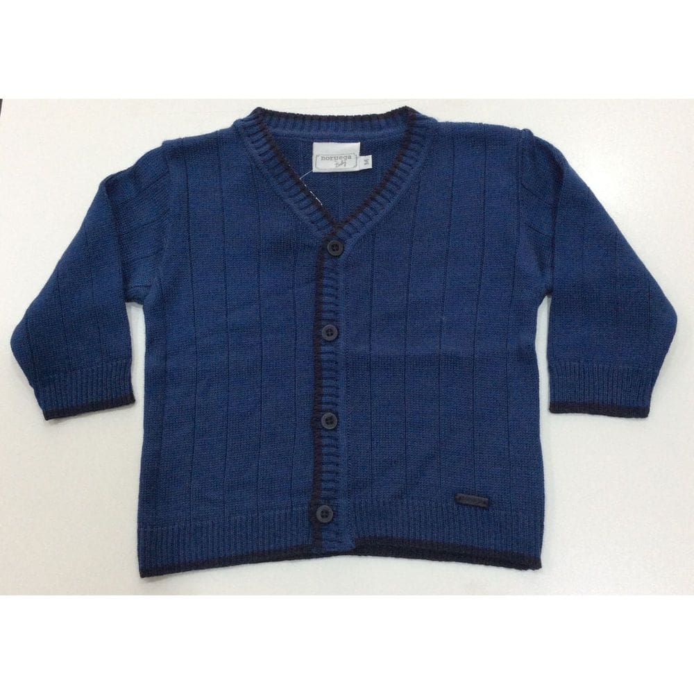 Cardiga tricot bebê Noruega Azul Marinho