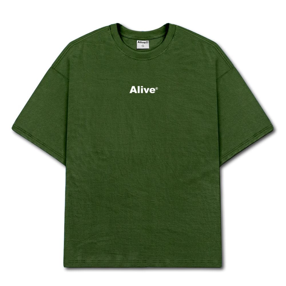 Camiseta Alive Clássica Basic Verde Musgo