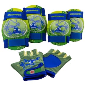 Conjunto de almofadas Schwinn Boy`s com joelheiras e luvas