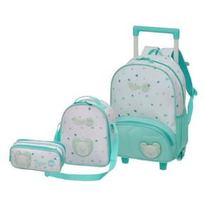 Kit Mochila Com Rodinhas P Lancheira Estojo Tigor Bb Espaço