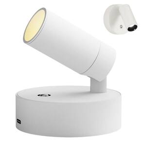 Luminaria Arandela 3 Tons LED USB Bateria Recarregavel Mesa Cabeceira Sala Quarto Leitura Estudo Trabalho Iluminaçao Ambiente