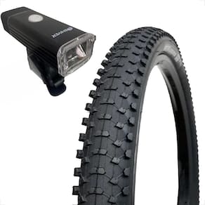 PNEU LEVORIN COLINA BICICLETA BIKE ARO 29 x 2.1 MTB CRAVUDO LEVE ARAME + FAROL LED CICLISMO FORTE