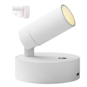 Luminaria Arandela LED 3 Tons USB Bateria Recarregavel Mesa Cabeceira Sala Quarto Leitura Estudo Trabalho Luz Ambiente