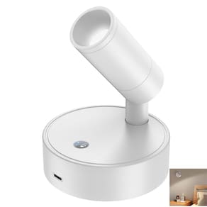 Luminaria LED Arandela 3 Tons USB Bateria Recarregavel Luz Ambiente Mesa Cabeceira Sala Quarto Estudo Trabalho Leitura