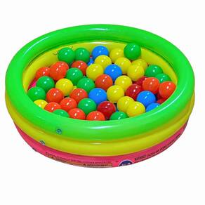 Piscina Infantil Inflável 27 Litros Colorida + 50 Bolinhas