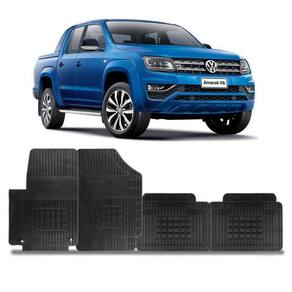 Tapete Borracha Vw Amarok 2019 Em Diante 4 Peças Preto