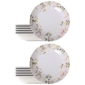 Jogo 12 Pratos Fundos 22cm Tramontina Magnólia Porcelana Sopas Risotos Caldos