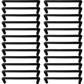 Kit 24 Puxadores para Armários Alça Pretos Oeiras 13,5cm Tor