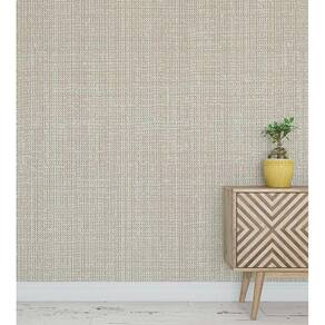 Papel De Parede Contemporâneo Estilo Tecido + Kit Aplicação