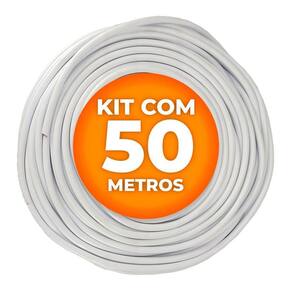 Cabo Pp Branco 4 Vias (4 X 2,5mm) Cobreado 50 Metros