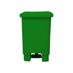 Lixeira Plástica Retangular Com Pedal 25 Litros - Verde