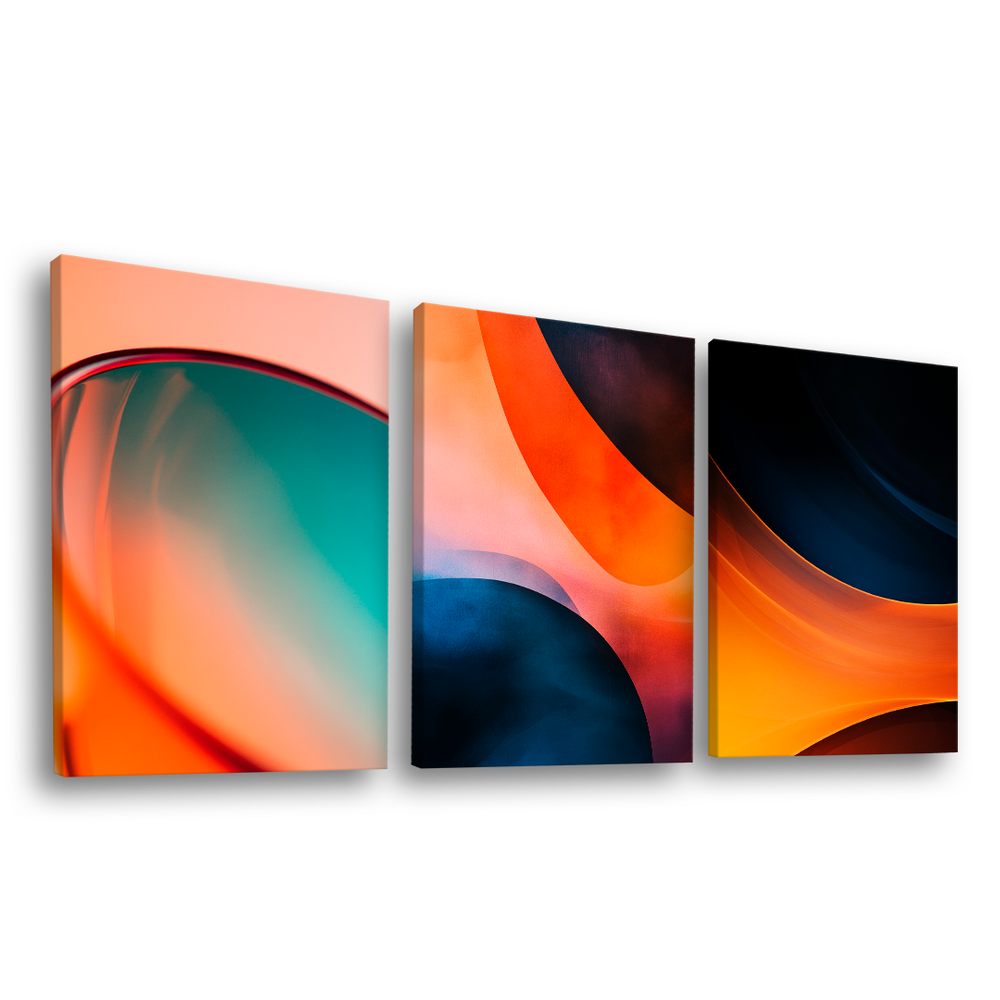 Quadro Decorativo Trio Abstrato Gradiente