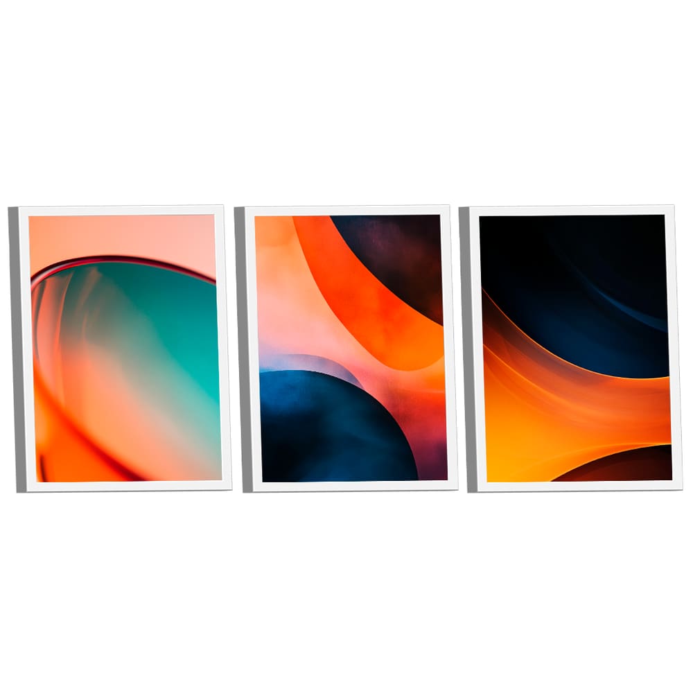 Quadro Decorativo Trio Abstrato Gradiente