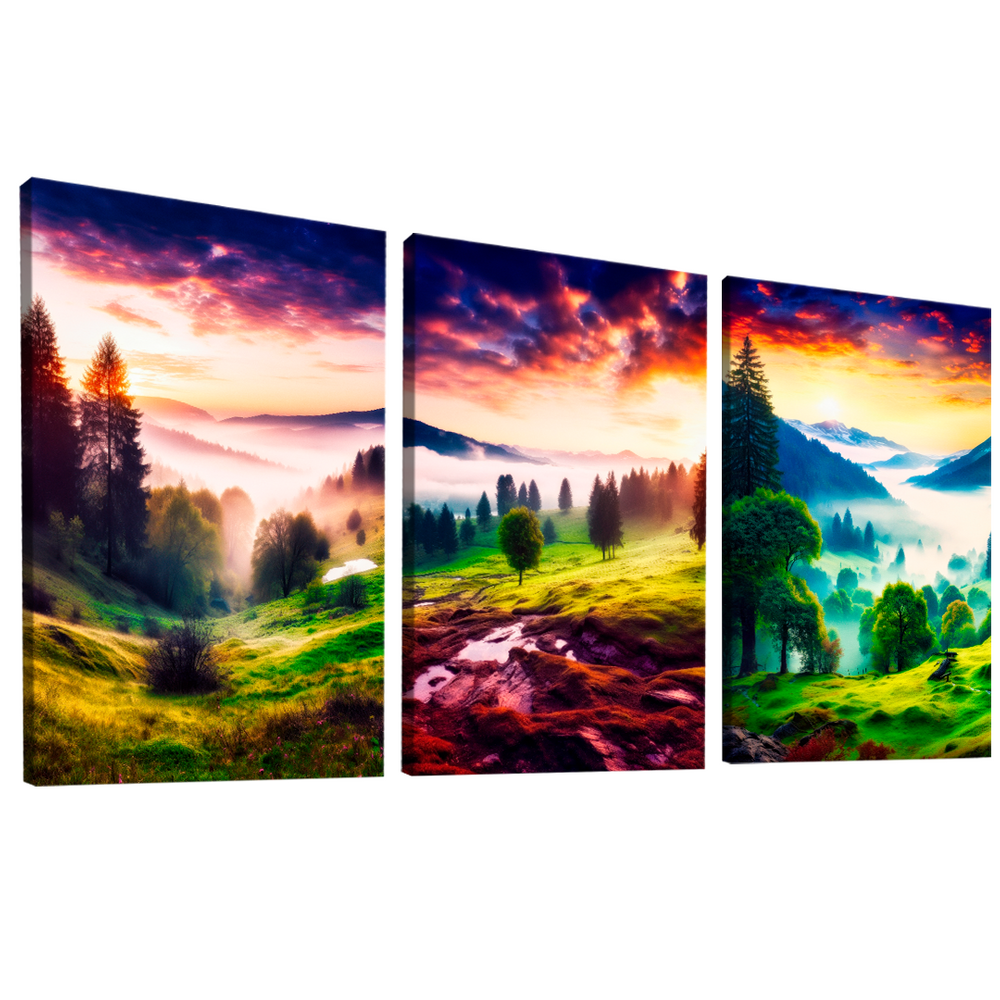 Quadro Decorativo Trio Paisagem Natural