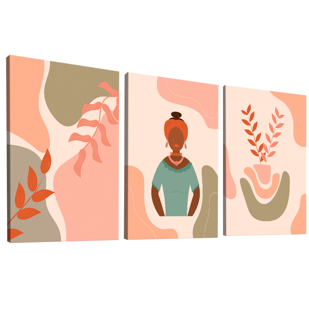 Quadro Decorativo Silhuetas Abstrata