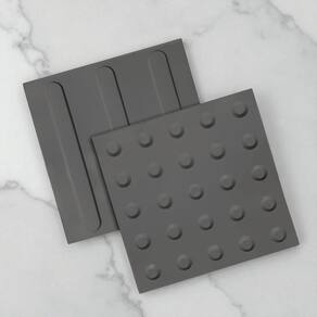 Piso Tátil Alerta Direcional 16Pçs Pvc 25X25 Cores Total 1M