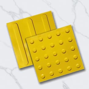 Piso Tátil Alerta Direcional 16Pçs Pvc 25X25 Cores Total 1M