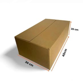 Kit Caixa De Papelão 25 Unidades 40X30X20 Parda Tipo Maleta
