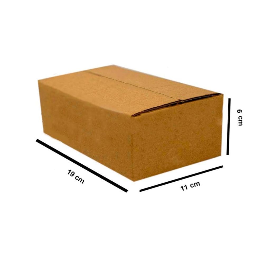 Kit 25 Caixa De Papelão 19X11X6 Parda Tipo Maleta