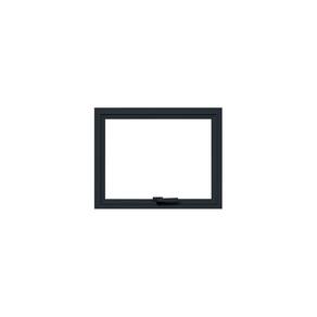 Janela Maxim-Ar 1 Módulo Vidro Segurança 6cm 60cm x 80cm Fábrica do Alumínio Preto