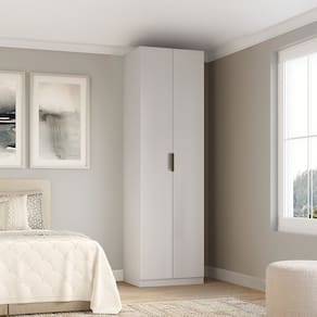 Módulo Guarda-roupa 2 Portas com Gavetas 90cm X 240cm Clean Altezza Branco
