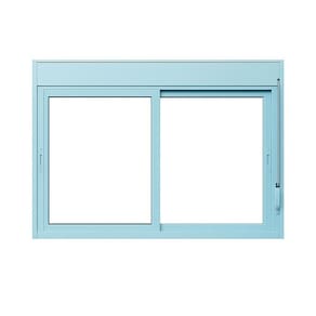 Janela Persiana 2 Folhas Vidro Segurança 6cm 200cm x 120cm Fábrica do Alumínio Branco