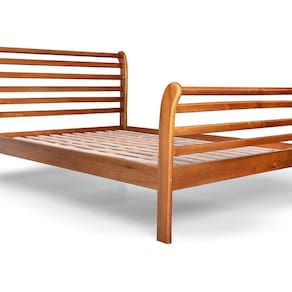 Cama Gondola 140 em Madeira Maciça 110cm X 218cm Mogno / Mel
