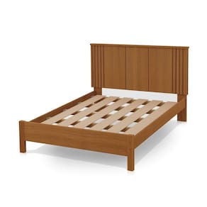 Cama de Casal 100% Mdf 123cm X 175cm Duo Freijó