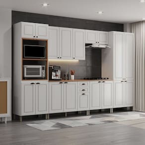 Cozinha Completa 6 Peças com Tampo Paris Branco