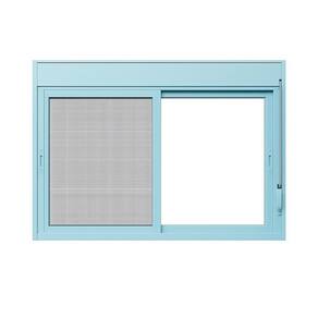 Janela Persiana com Tela Mosquiteira 150cm x 120cm Vidro de Segurança 6cm Fábrica do Alumínio Branco