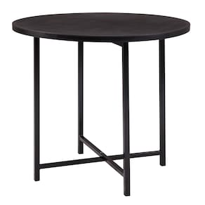 Mesa de Jantar Redonda 86 Cm Dobrável Pop Preto