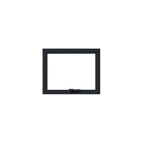 Janela Maxim-Ar 1 Módulo Vidro Segurança 0,6cm 60cm x 60cm Fábrica do Alumínio Preto