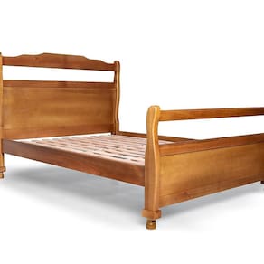 Cama Inglesa 90 em Madeira Maciça 118cm X 207cm Mogno Mel