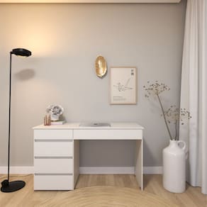 Escrivaninha Paris com 5 Gavetas Kitcubos Branco