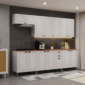 Cozinha Completa 6 Peças com Tampo Paris Branco