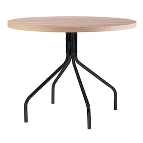 Mesa de Jantar Redonda 75,5x90cm Casual Preto/Pinus