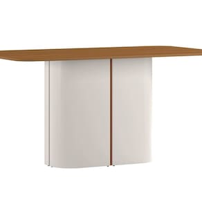 Mesa sem Vidro 100% Mdf 80cm X 160cm Serena Off White / Ype
