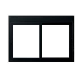 Janela Persiana 2 Folhas Vidro Segurança 6cm 200cm x 120cm Fábrica do Alumínio Preto