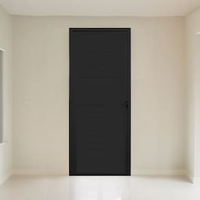 Porta Lambri Direita 1 Folha 80x215cm Fábrica do Alumínio Preto