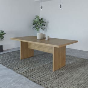 Mesa para Sala de Jantar 6 Lugares Mj Espresso Móveis Amendoa