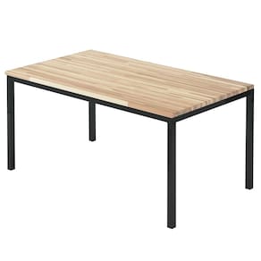 Mesa de Jantar Retangular 160x75cm Smart Preto/Marrom