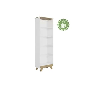 Estante Infantil 2867 c/ 4 Prateleiras Branco/Amendoa - Peroba