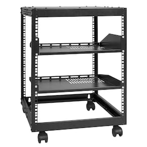 Rack de servidor VEVOR 12U Open Frame de 23-40" de profundidade com rodízios