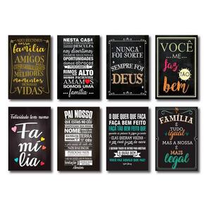 Kit Placas Decorativas Frases Motivacionais Mdf- 8 Placas
