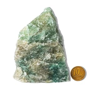 01 Ônix Verde Pé Serrado Natural 400 a 500g 10 a 15cm Tipo B